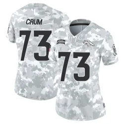 Women's Frank Crum Denver Broncos No.73 Limited 2024 Salute to Service Jersey - Arctic Camo