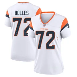 Women's Garett Bolles Denver Broncos No.72 Game 2nd Jersey - White