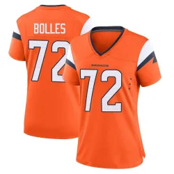 Women's Garett Bolles Denver Broncos No.72 Game Jersey - Orange