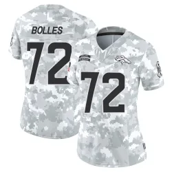 Women's Garett Bolles Denver Broncos No.72 Limited 2024 Salute to Service Jersey - Arctic Camo