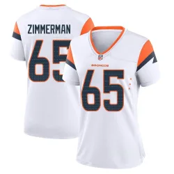 Women's Gary Zimmerman Denver Broncos No.65 Game 2nd Jersey - White
