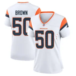 Women's JB Brown Denver Broncos No.50 Game 2nd Jersey - White