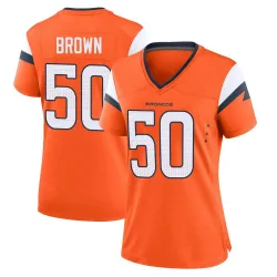 Women's JB Brown Denver Broncos No.50 Game Jersey - Orange