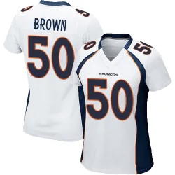 Women's JB Brown Denver Broncos No.50 Game Jersey - White