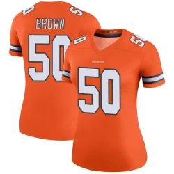 Women's JB Brown Denver Broncos No.50 Legend Color Rush Jersey - Orange