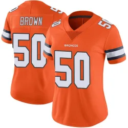 Women's JB Brown Denver Broncos No.50 Limited Color Rush Vapor Untouchable Jersey - Orange