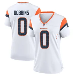 Women's J.K. Dobbins Denver Broncos No.0 Game 2nd Jersey - White