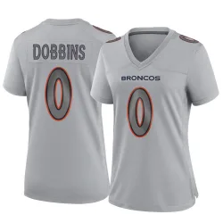 Women's J.K. Dobbins Denver Broncos No.0 Game Atmosphere Fashion Jersey - Gray