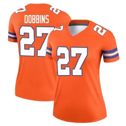 Women's J.K. Dobbins Denver Broncos No.27 Legend Alternate Mile High Collection 1977 Throwback Jersey - Orange