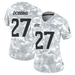 Women's J.K. Dobbins Denver Broncos No.27 Limited 2024 Salute to Service Jersey - Arctic Camo