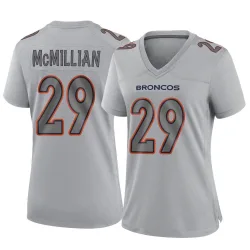 Women's Ja'Quan McMillian Denver Broncos No.29 Game Atmosphere Fashion Jersey - Gray