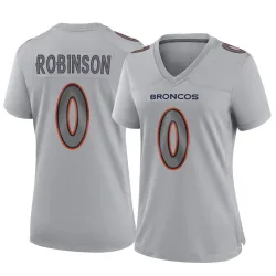Women's Jaden Robinson Denver Broncos No.0 Game Atmosphere Fashion Jersey - Gray