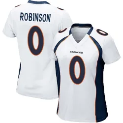 Women's Jaden Robinson Denver Broncos No.0 Game Jersey - White
