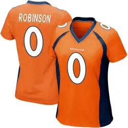 Women's Jaden Robinson Denver Broncos No.0 Game Team Color Jersey - Orange