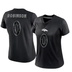 Women's Jaden Robinson Denver Broncos No.0 Limited Reflective Jersey - Black
