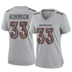 Women's Jaden Robinson Denver Broncos No.33 Game Atmosphere Fashion Jersey - Gray