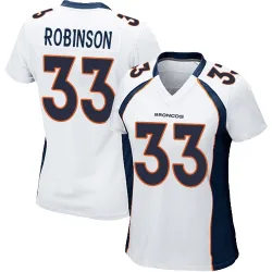 Women's Jaden Robinson Denver Broncos No.33 Game Jersey - White