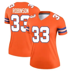 Women's Jaden Robinson Denver Broncos No.33 Legend Alternate Mile High Collection 1977 Throwback Jersey - Orange