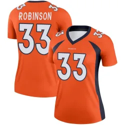 Women's Jaden Robinson Denver Broncos No.33 Legend Jersey - Orange