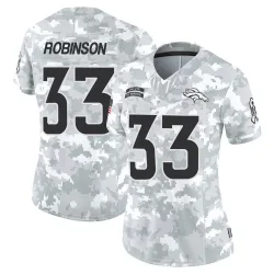 Women's Jaden Robinson Denver Broncos No.33 Limited 2024 Salute to Service Jersey - Arctic Camo