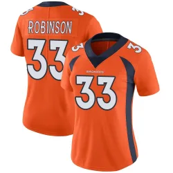 Women's Jaden Robinson Denver Broncos No.33 Limited Team Color Vapor Untouchable Jersey - Orange
