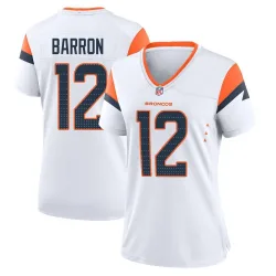 Women's Jahdae Barron Denver Broncos No.12 Game 2nd Jersey - White