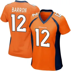 Women's Jahdae Barron Denver Broncos No.12 Game Team Color Jersey - Orange
