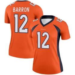 Women's Jahdae Barron Denver Broncos No.12 Legend Jersey - Orange