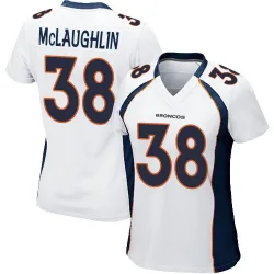 Women's Jaleel McLaughlin Denver Broncos No.38 Game Jersey - White