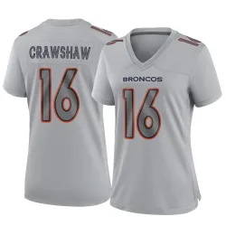 Women's Jeremy Crawshaw Denver Broncos No.16 Game Atmosphere Fashion Jersey - Gray