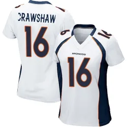 Women's Jeremy Crawshaw Denver Broncos No.16 Game Jersey - White