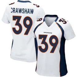 Women's Jeremy Crawshaw Denver Broncos No.39 Game Jersey - White