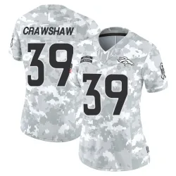 Women's Jeremy Crawshaw Denver Broncos No.39 Limited 2024 Salute to Service Jersey - Arctic Camo