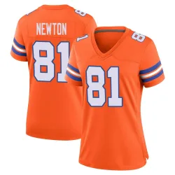 Women's Jerjuan Newton Denver Broncos No.81 Game Alternate Mile High Collection 1977 Throwback Jersey - Orange