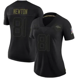 Women's Jerjuan Newton Denver Broncos No.81 Limited 2020 Salute To Service Jersey - Black