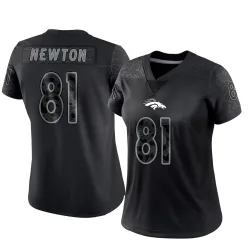 Women's Jerjuan Newton Denver Broncos No.81 Limited Reflective Jersey - Black