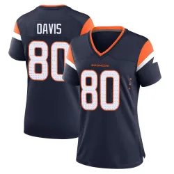 Women's Joaquin Davis Denver Broncos No.80 Game Alternate Jersey - Navy