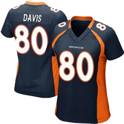 Women's Joaquin Davis Denver Broncos No.80 Game Alternate Jersey - Navy Blue