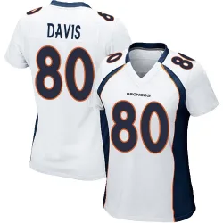 Women's Joaquin Davis Denver Broncos No.80 Game Jersey - White