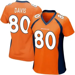 Women's Joaquin Davis Denver Broncos No.80 Game Team Color Jersey - Orange