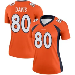 Women's Joaquin Davis Denver Broncos No.80 Legend Jersey - Orange