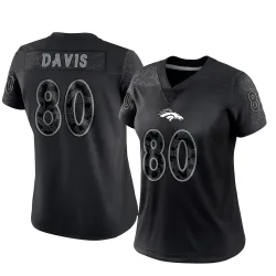 Women's Joaquin Davis Denver Broncos No.80 Limited Reflective Jersey - Black