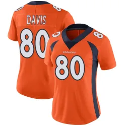 Women's Joaquin Davis Denver Broncos No.80 Limited Team Color Vapor Untouchable Jersey - Orange