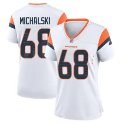 Women's Joe Michalski Denver Broncos No.68 Game 2nd Jersey - White