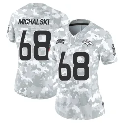 Women's Joe Michalski Denver Broncos No.68 Limited 2024 Salute to Service Jersey - Arctic Camo