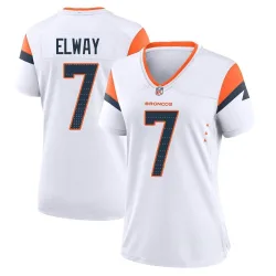 Women's John Elway Denver Broncos No.7 Game 2nd Jersey - White