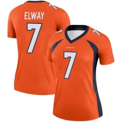 Women's John Elway Denver Broncos No.7 Legend Jersey - Orange