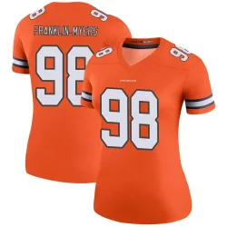 Women's John Franklin-Myers Denver Broncos No.98 Legend Color Rush Jersey - Orange