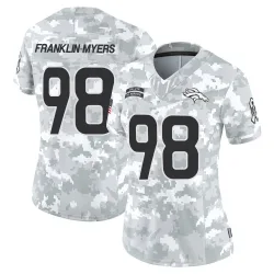 Women's John Franklin-Myers Denver Broncos No.98 Limited 2024 Salute to Service Jersey - Arctic Camo