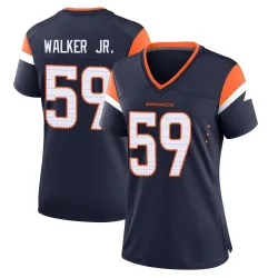 Women's Johnny Walker Jr. Denver Broncos No.59 Game Alternate Jersey - Navy